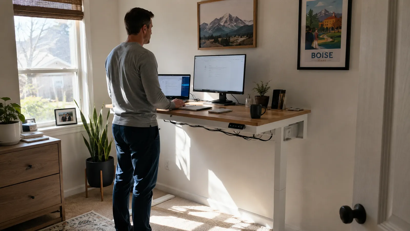 FEZIBO Standing Desk Review: 3 Months of Sit-Stand at Home